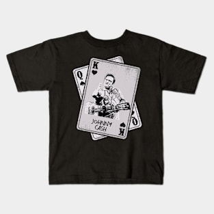 Retro Johnny Cash Style Card Kids T-Shirt